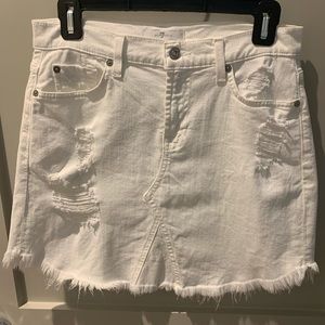 7 for All Mankind white Jean denim skirt size 26